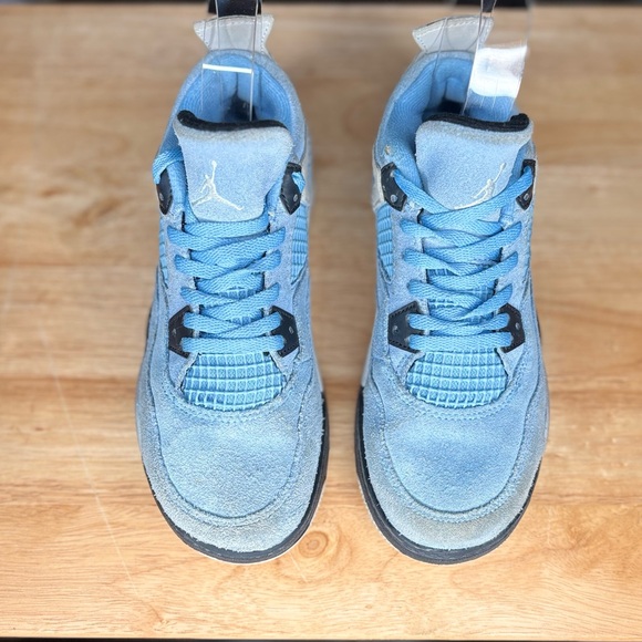 Jordan 4 Retro 'University Blue' | kids sz 2Y | light blue | Used - Picture 3 of 8